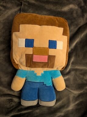 Source Unknown Minecraft Steve Plush - Brown, Tan, Blue, Pink